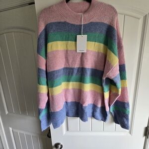 Colorful Striped Women's Sweater